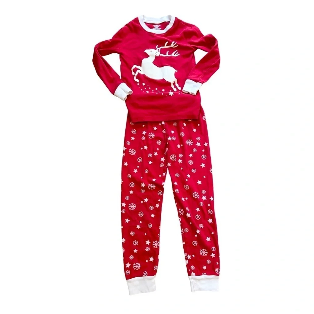 DOLPHIN & FISH Girls Reindeer Pajamas